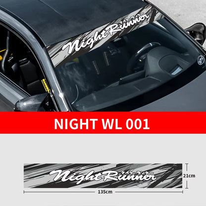 NIGHT RUNNER Windscreen Banner
