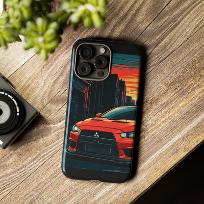 Mitsubishi Evo X Street Life-Dual Layer Ultra Tough Phone Case iPhone 15 Pro Max Glossy Printify by The Night Shift Automotive Apparel