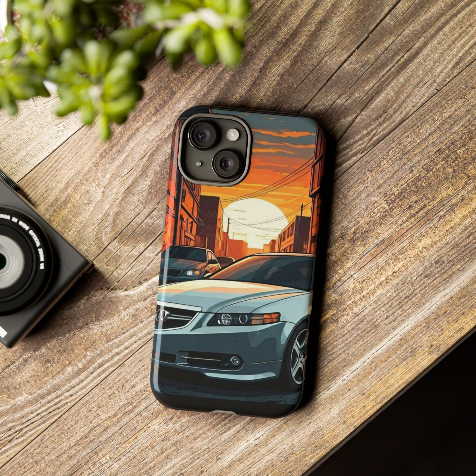 Acura TL Street Life-Dual Layer Ultra Tough Phone Case iPhone 15 Glossy Printify by The Night Shift Automotive Apparel