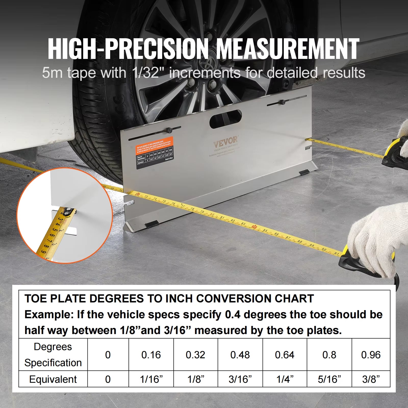 VEVOR Stainless Steel Toe Plates-Wheel Alignment Tool 2-Pack The Night Shift Performance Street Gear by The Night Shift Automotive Apparel