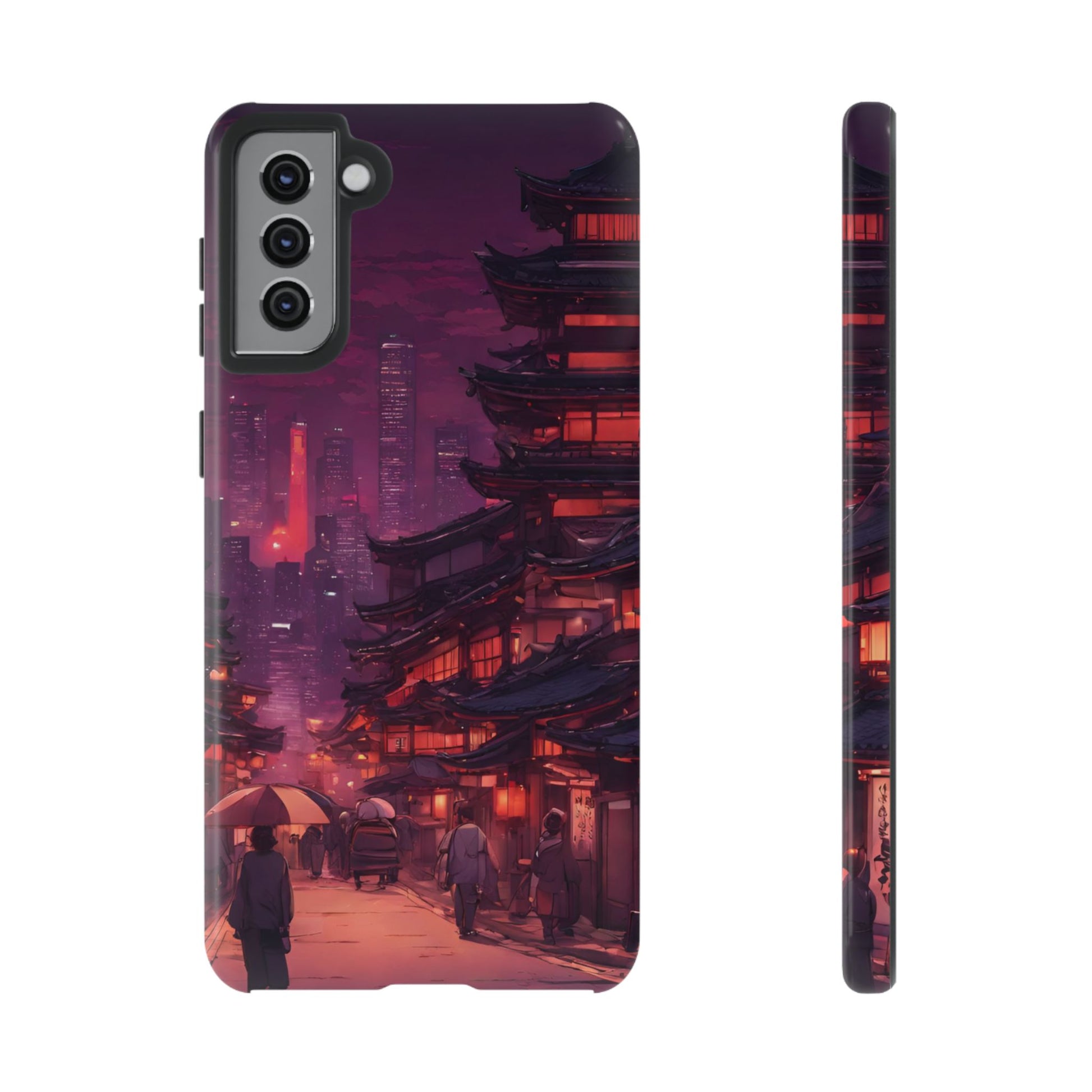 Traditional Japanese Village Countryside-Dual Layer Ultra Tough Phone Case Samsung Galaxy S21 Plus Glossy Printify by The Night Shift Automotive Apparel