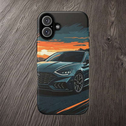 Hyundai Sonata-Sunset Drive-Dual Layer Ultra Tough Phone Case Printify by The Night Shift Automotive Apparel