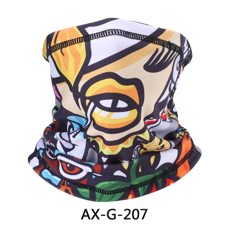 Skull Bandana Fleece Neck Gaiter Half Face Mask