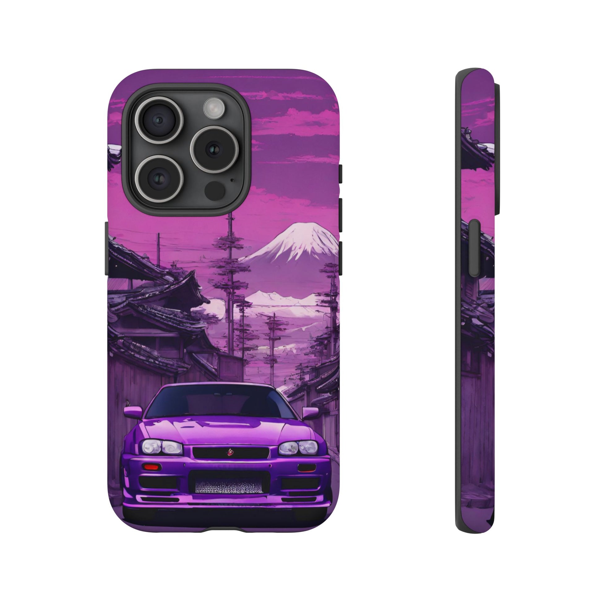 Nissan Skyline R34 Mt Fuji-Dual Layer Ultra Tough Phone Case Printify by The Night Shift Automotive Apparel