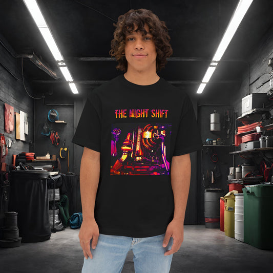 M20B30 Synthwave-Premium, Ultra Soft Unisex Oversized Boxy Tee Black Printify by The Night Shift Automotive Apparel
