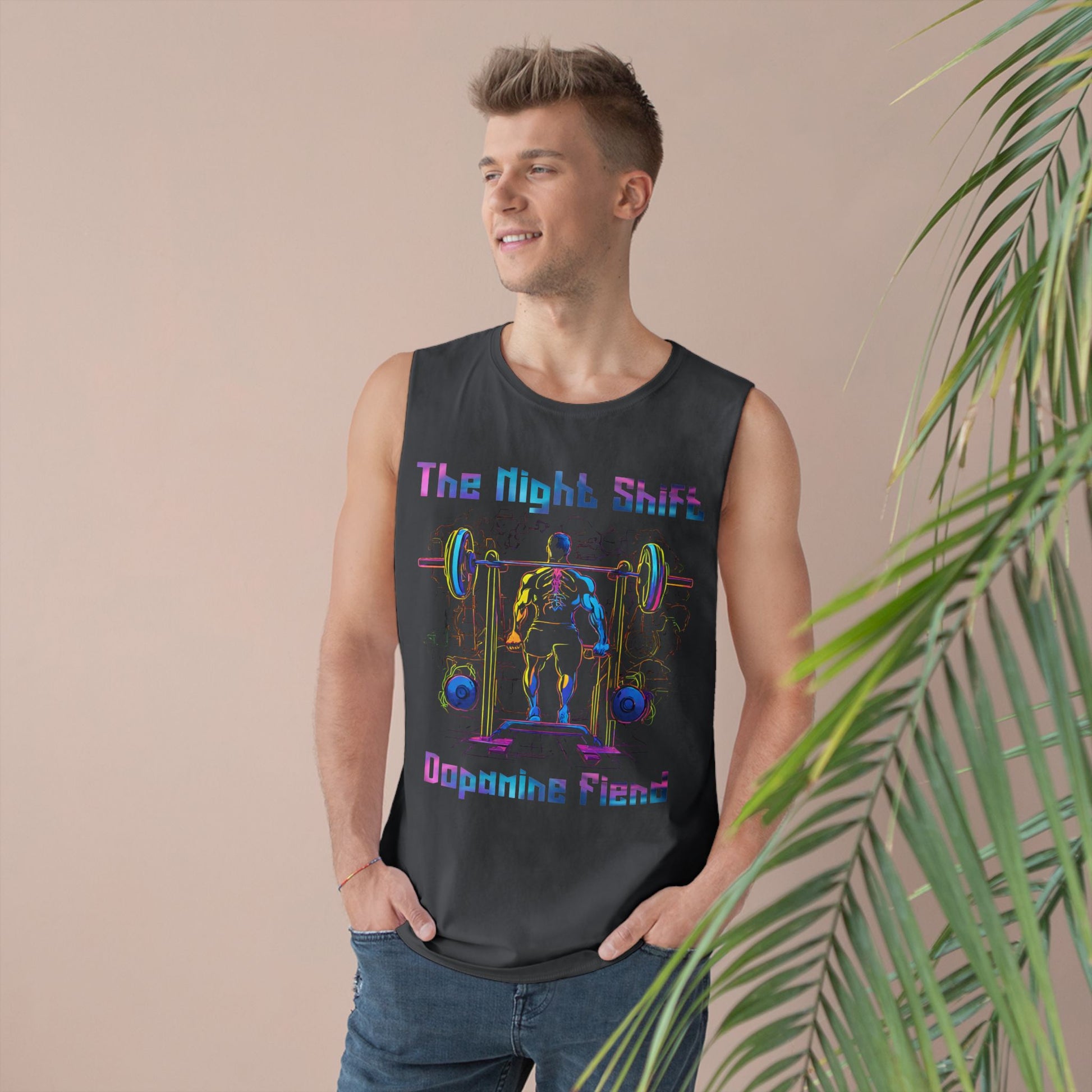 Dopamine Fiend - Premium Unisex Barnard Tank Top Printify by The Night Shift Automotive Apparel