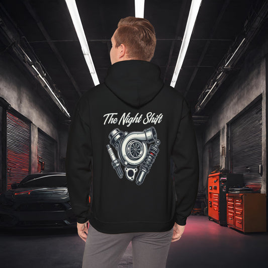 The Night Shift Essentials-Ultra Soft, Premium Hoodie Black Printify by The Night Shift Automotive Apparel