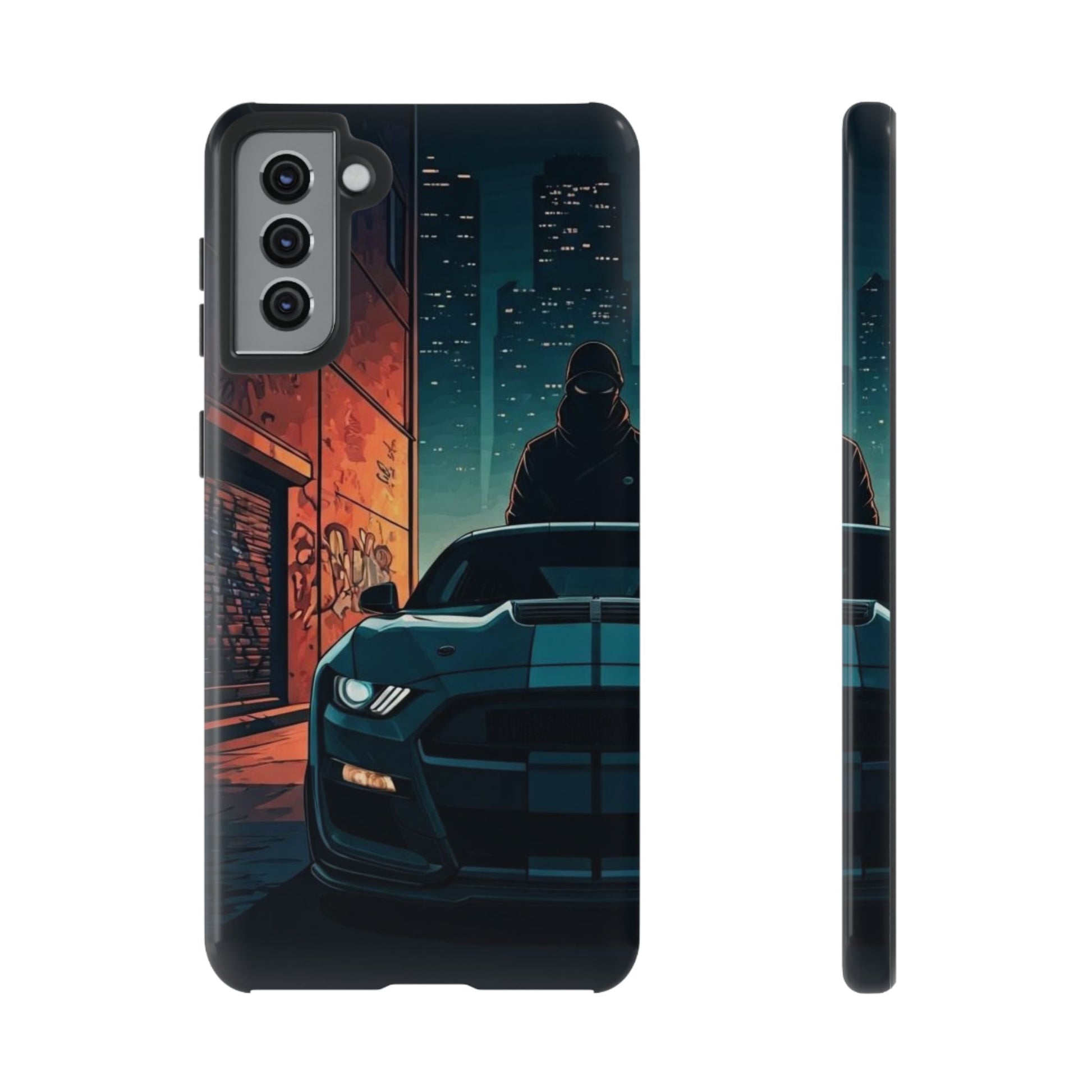 Ford Mustang Shelby GT350 Street Life-Dual Layer Ultra Tough Phone Case Samsung Galaxy S21 Plus Glossy Printify by The Night Shift Automotive Apparel