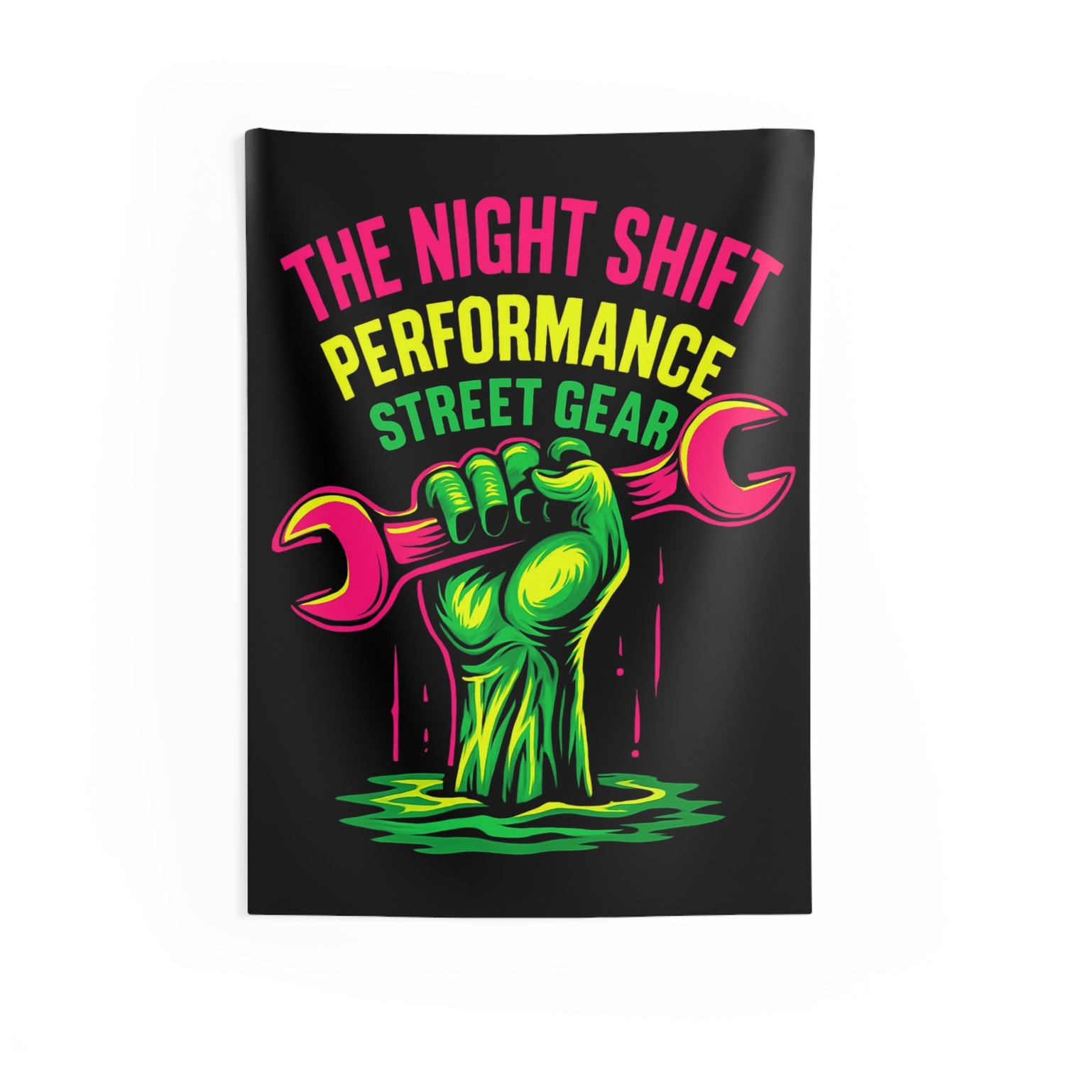 The Night Shift Indoor Wall Tapestries - Shop Banner 26" × 36" Printify by The Night Shift Automotive Apparel