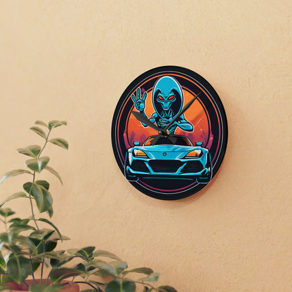 Tandem Alien-Acrylic Wall Clock