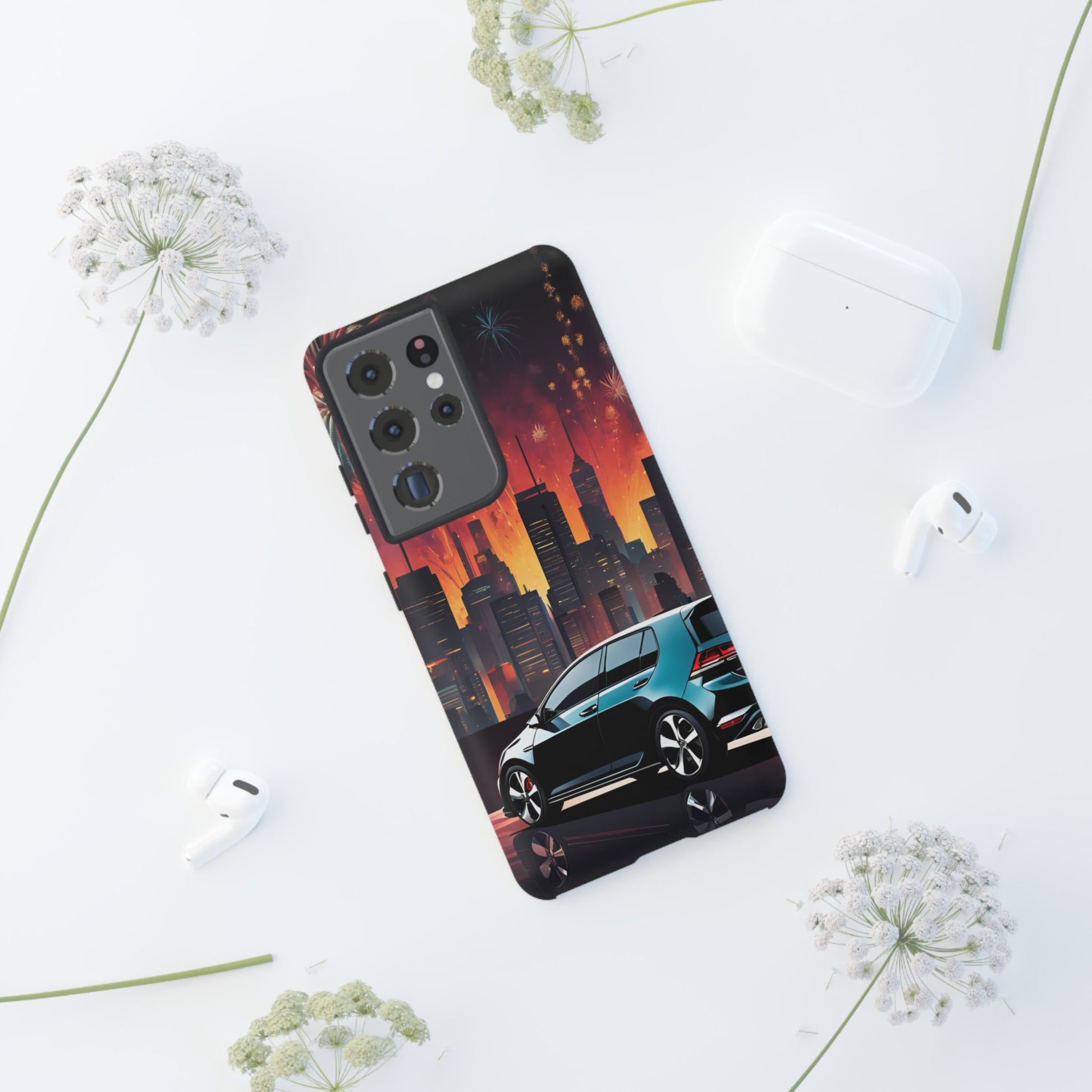 Volkswagon Golf GTI Fireworks-Dual Layer Ultra Tough Phone Case Printify by The Night Shift Automotive Apparel