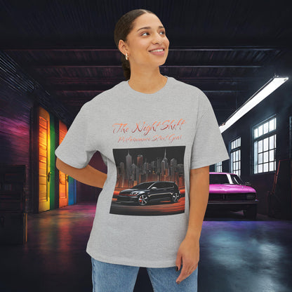 Volkswagen Golf GTI Urban Streets-Premium, Ultra Soft Unisex Oversized Boxy Tee Printify by The Night Shift Automotive Apparel