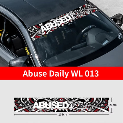Abuse Daily Windscreen Banner Decal