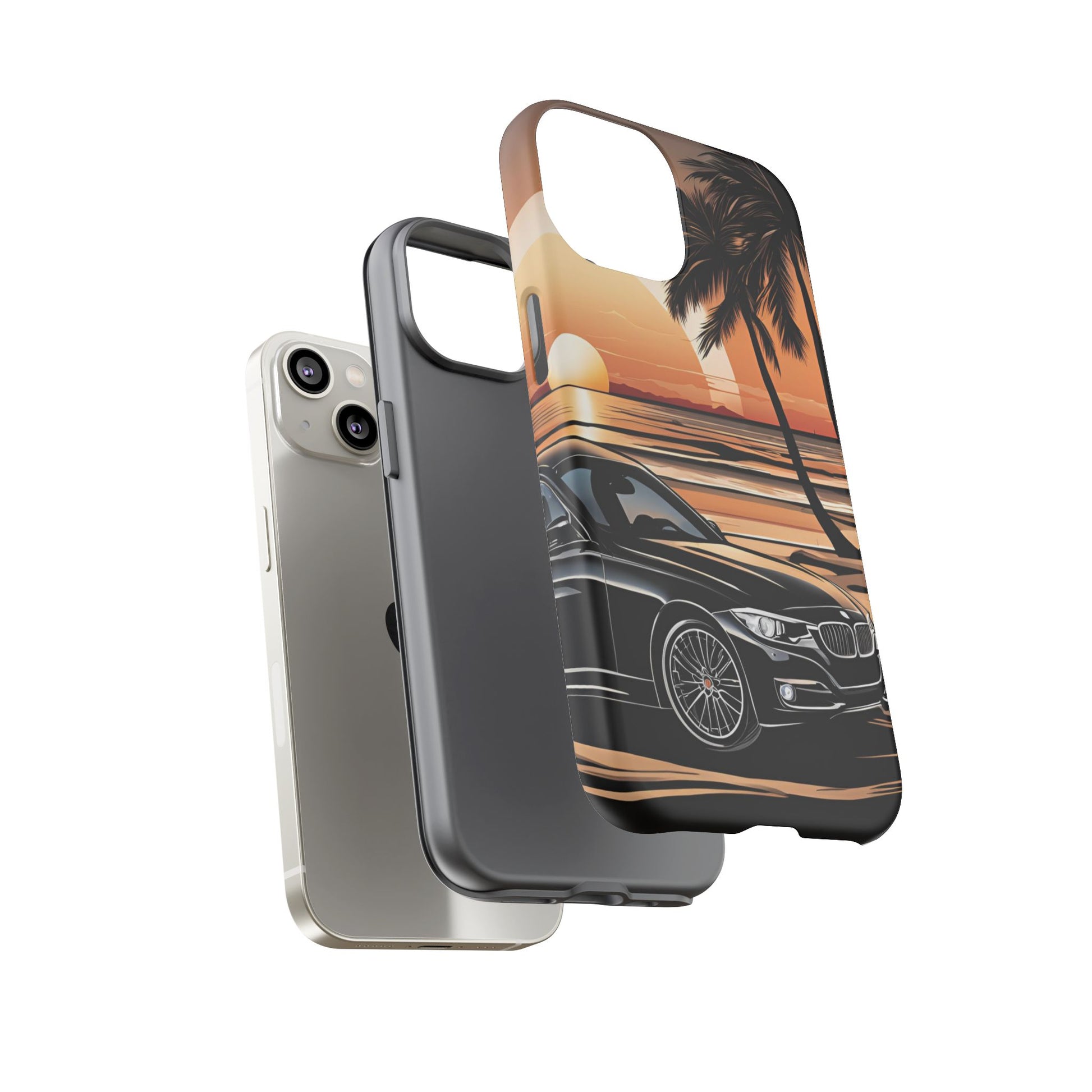 BMW Sunset On The Beach-Dual Layer Ultra Tough Phone Case Printify by The Night Shift Automotive Apparel