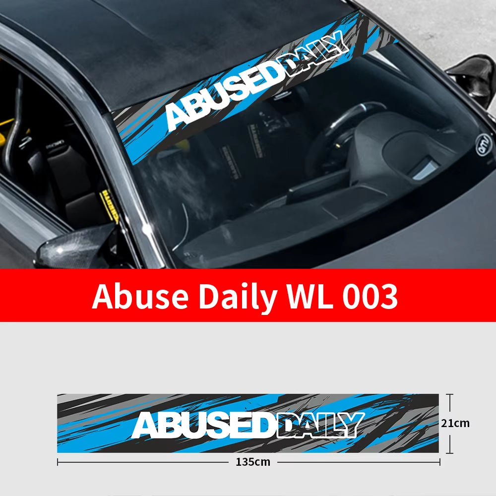 Abuse Daily Windscreen Banner Decal
