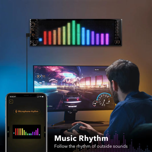Customizable LED Bluetooth Stick On Matrix Pixel Panel The Night Shift Performance Street Gear by The Night Shift Automotive Apparel