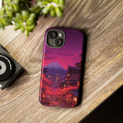 Traditional Japanese Village Countryside-Dual Layer Ultra Tough Phone Case iPhone 15 Glossy Printify by The Night Shift Automotive Apparel