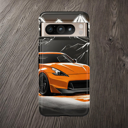 Nissan 370Z Mt Fuji-Dual Layer Ultra Tough Phone Case Google Pixel 8 Pro Glossy Printify by The Night Shift Automotive Apparel