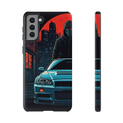 Nissan Skyline R34 Street Life-Dual Layer Ultra Tough Phone Case Samsung Galaxy S21 Plus Glossy Printify by The Night Shift Automotive Apparel