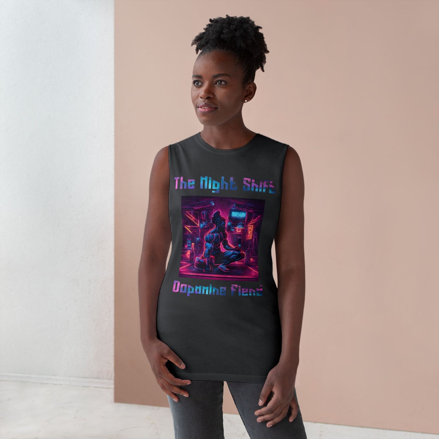 Dopamine Fiend - Premium Unisex Barnard Tank Top Printify by The Night Shift Automotive Apparel