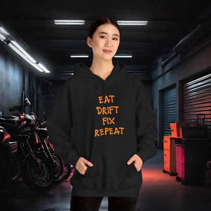 Eat, Drift, Fix, Repeat. I'll Sleep When I'm Dead-Ultra Soft, Premium Hoodie Printify by The Night Shift Automotive Apparel