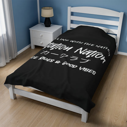 Station Nation-Velveteen Plush Blanket Printify by The Night Shift Automotive Apparel