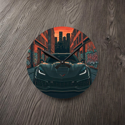 Chevy Corvette C7 Street Life-Acrylic Wall Clock