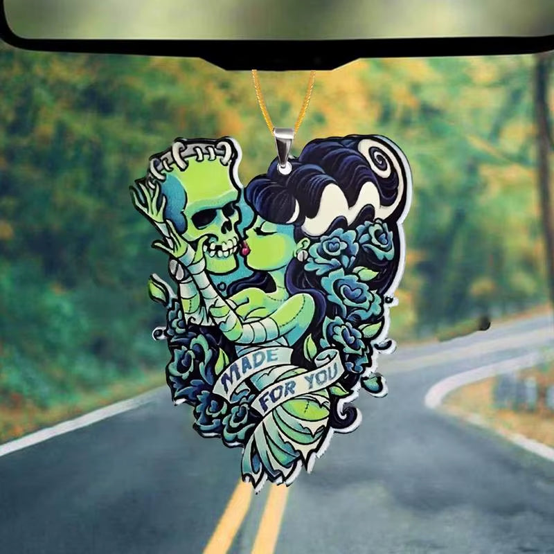 Gothic Rearview Mirror Pendant The Night Shift Performance Street Gear by The Night Shift Automotive Apparel