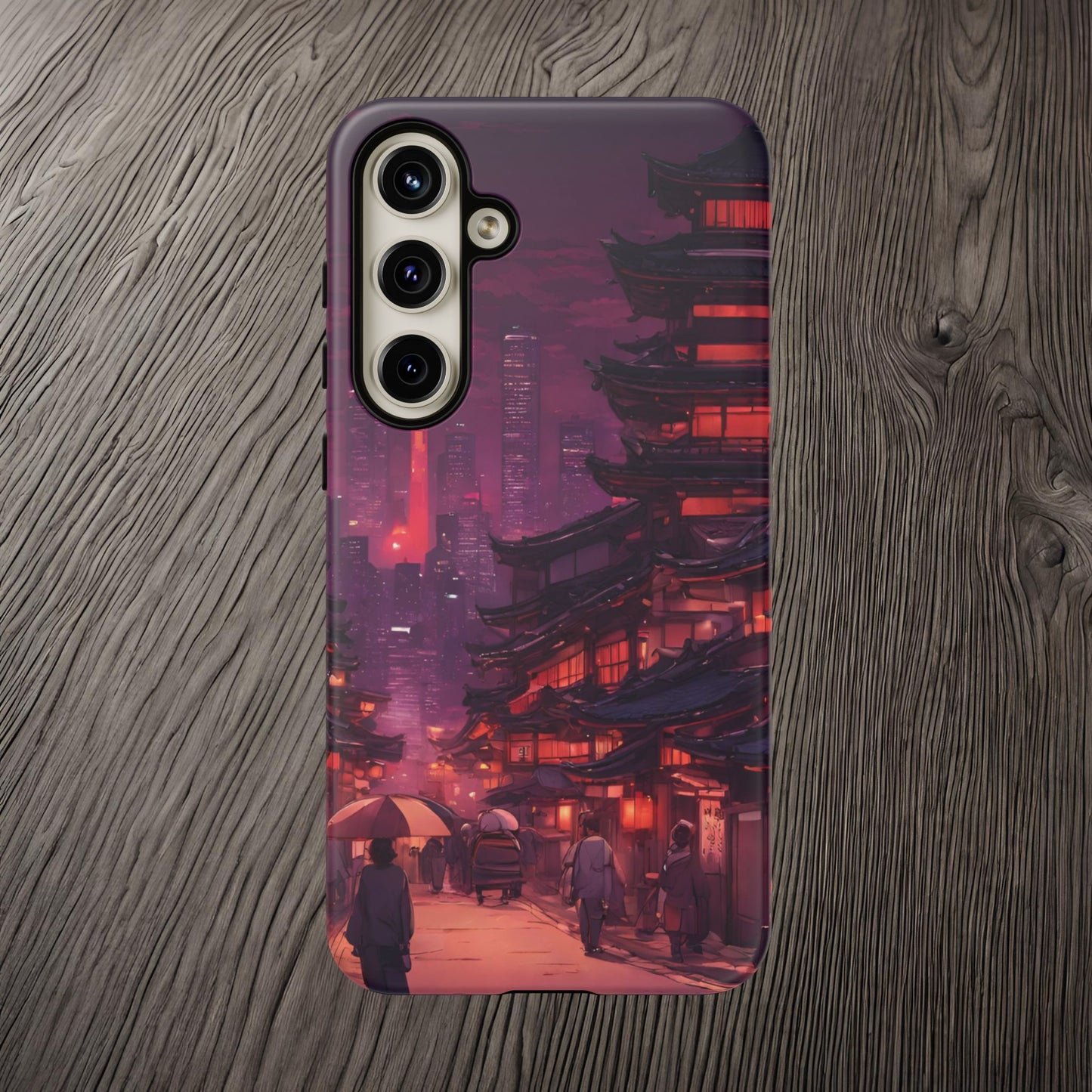 Traditional Japanese Village Countryside-Dual Layer Ultra Tough Phone Case Samsung Galaxy S24 Plus Matte Printify by The Night Shift Automotive Apparel