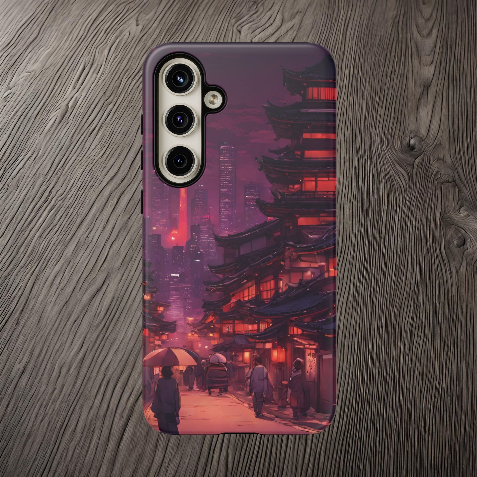 Traditional Japanese Village Countryside-Dual Layer Ultra Tough Phone Case Samsung Galaxy S24 Plus Matte Printify by The Night Shift Automotive Apparel