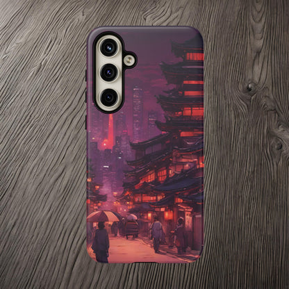Traditional Japanese Village Countryside-Dual Layer Ultra Tough Phone Case Samsung Galaxy S24 Plus Matte Printify by The Night Shift Automotive Apparel