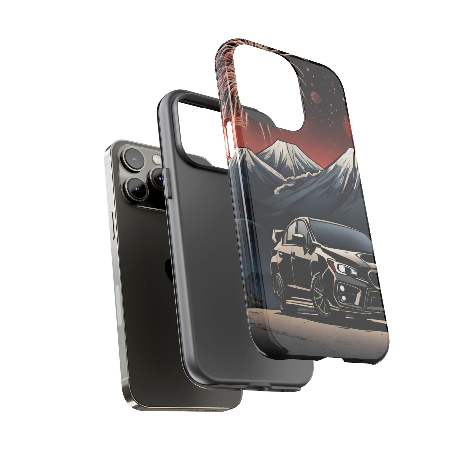 Subaru WRX/STI Fireworks-Dual Layer Ultra Tough Phone Case Printify by The Night Shift Automotive Apparel