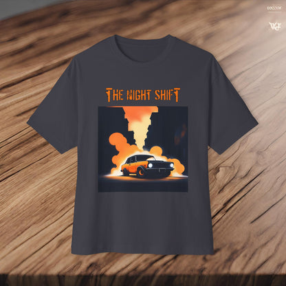 Hot Rod Urban Streets-Premium, Ultra Soft Unisex Oversized Boxy Tee Printify by The Night Shift Automotive Apparel