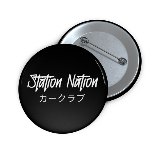 Station Nation Pin 2.25" Printify by The Night Shift Automotive Apparel