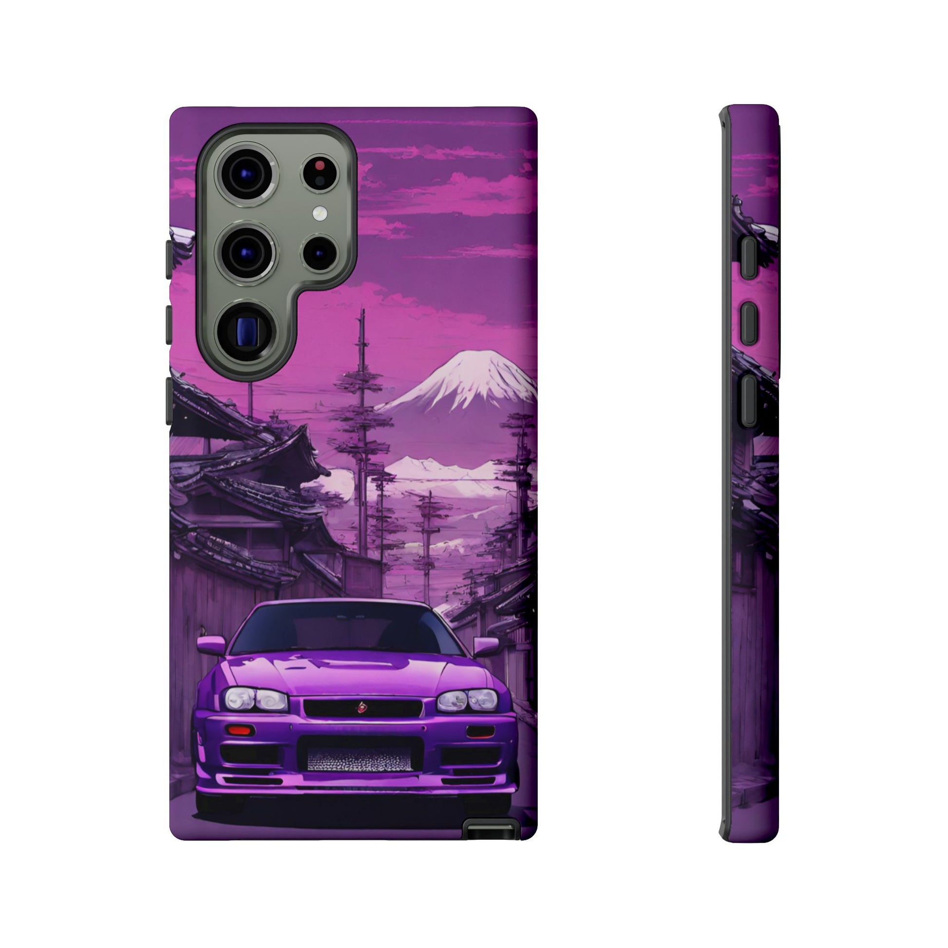 Nissan Skyline R34 Mt Fuji-Dual Layer Ultra Tough Phone Case Printify by The Night Shift Automotive Apparel