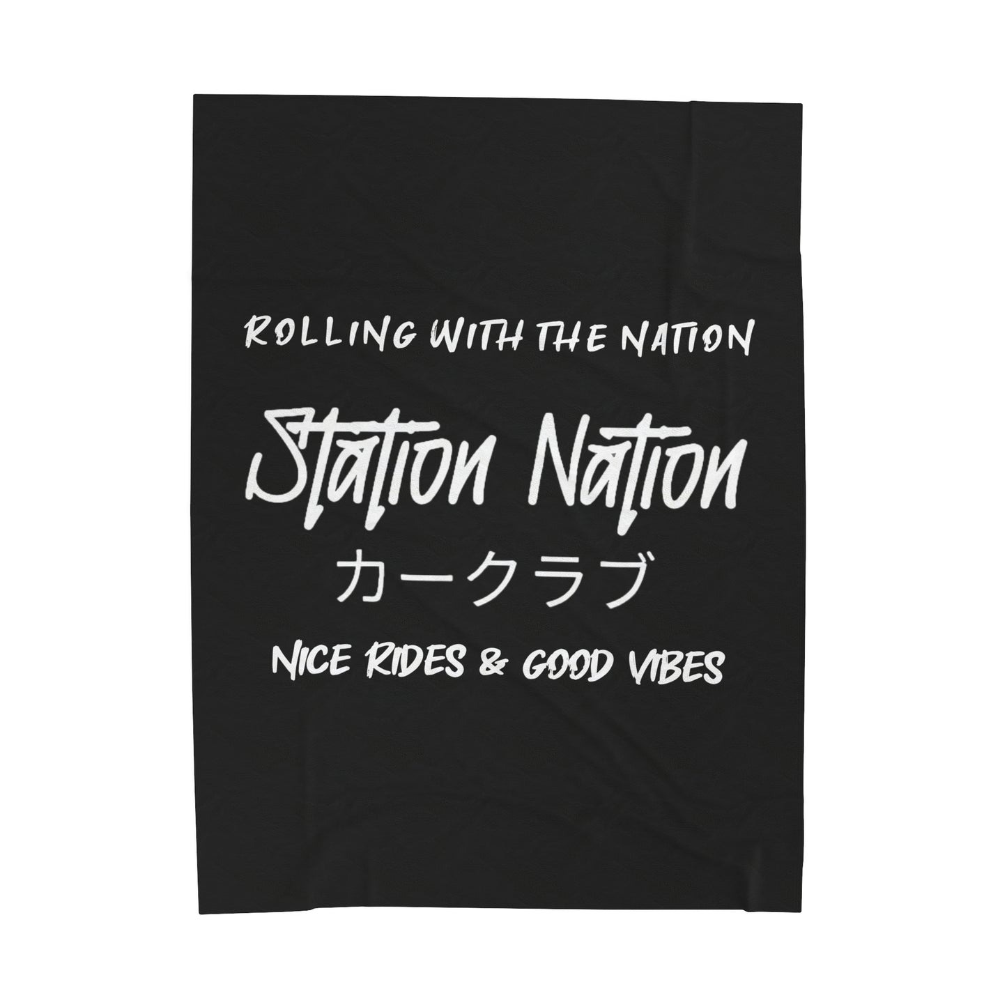 Station Nation-Velveteen Plush Blanket Printify by The Night Shift Automotive Apparel