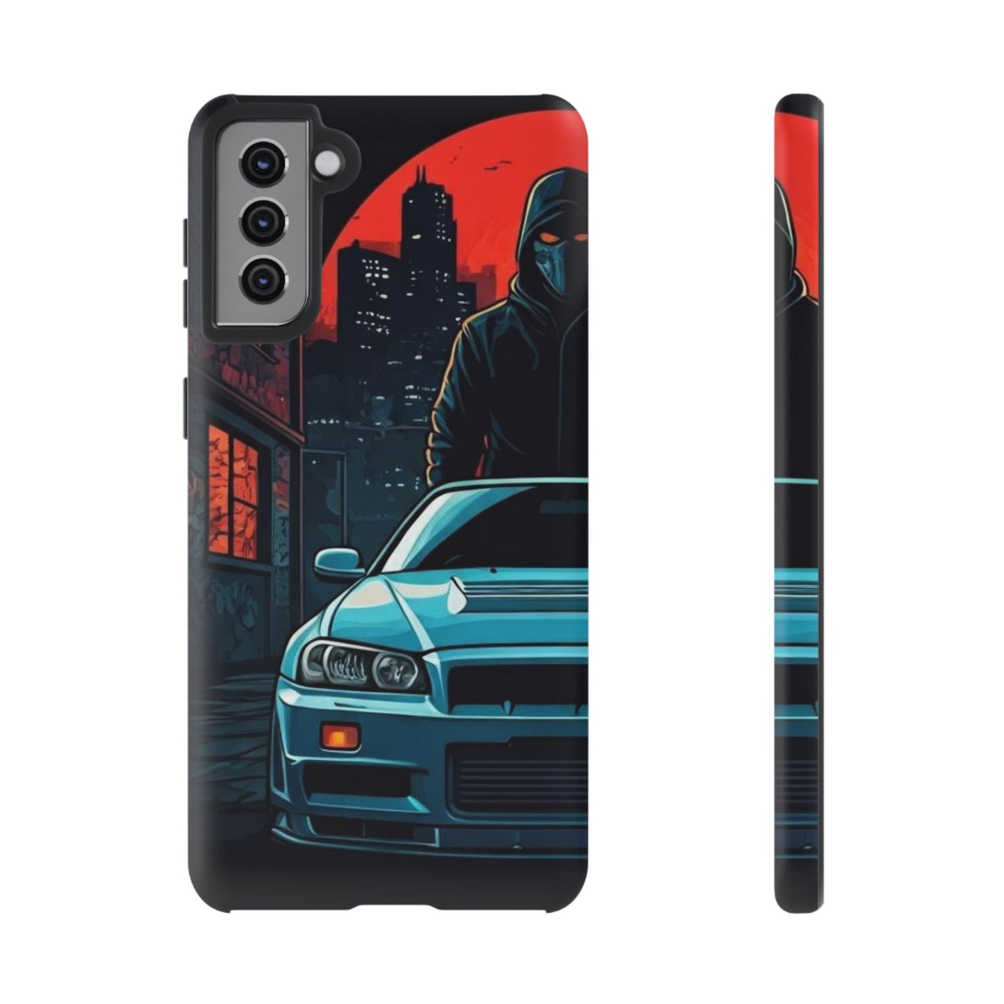 Nissan Skyline R34 Street Life-Dual Layer Ultra Tough Phone Case Samsung Galaxy S21 Plus Matte Printify by The Night Shift Automotive Apparel
