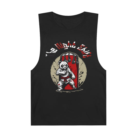 Karate Panda - Premium Unisex Barnard Tank Top Black Printify by The Night Shift Automotive Apparel