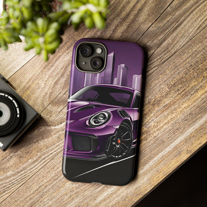Porsche 911 GT3 RS-Dual Layer Ultra Tough Phone Case iPhone 15 Plus Glossy Printify by The Night Shift Automotive Apparel