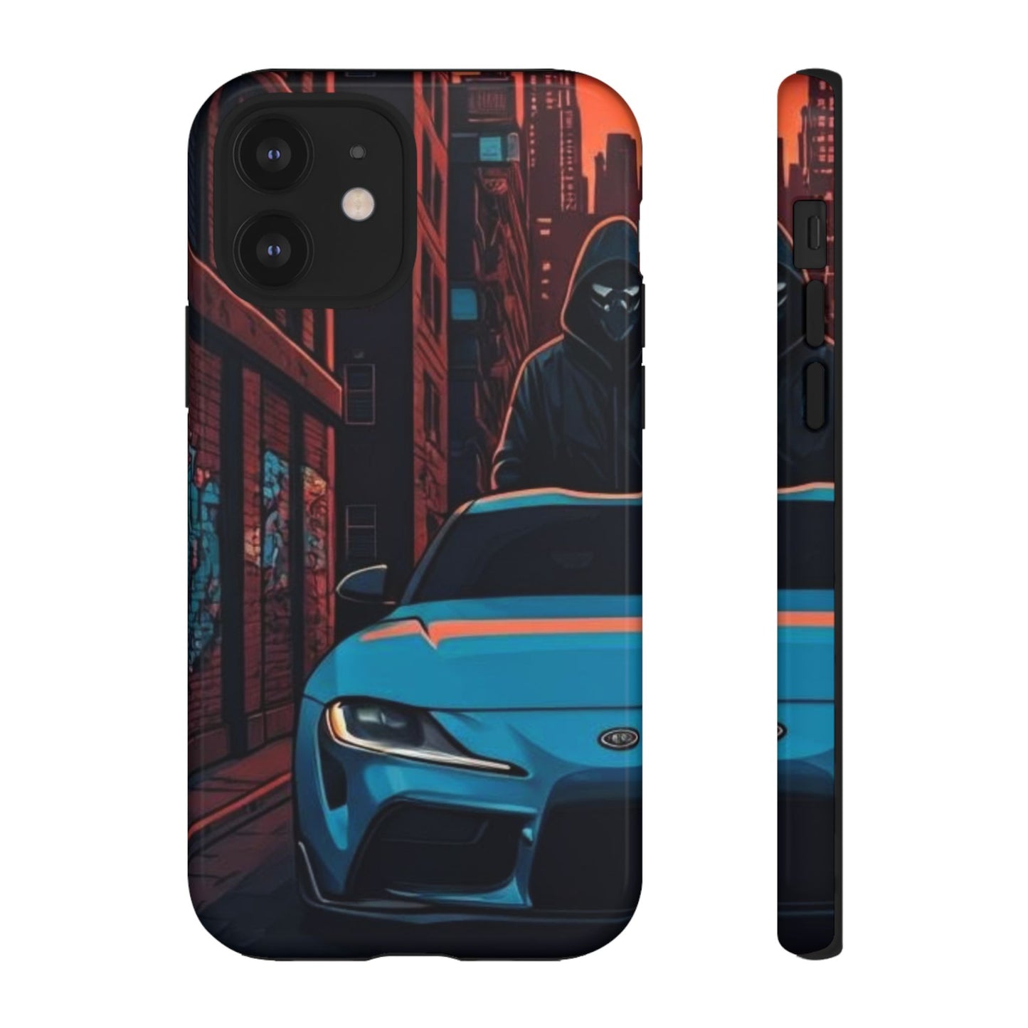 Toyota Supra MK-V Street Life-Dual Layer Ultra Tough Phone Case iPhone 12 Glossy Printify by The Night Shift Automotive Apparel
