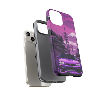 Nissan Skyline R34 Mt Fuji-Dual Layer Ultra Tough Phone Case Printify by The Night Shift Automotive Apparel