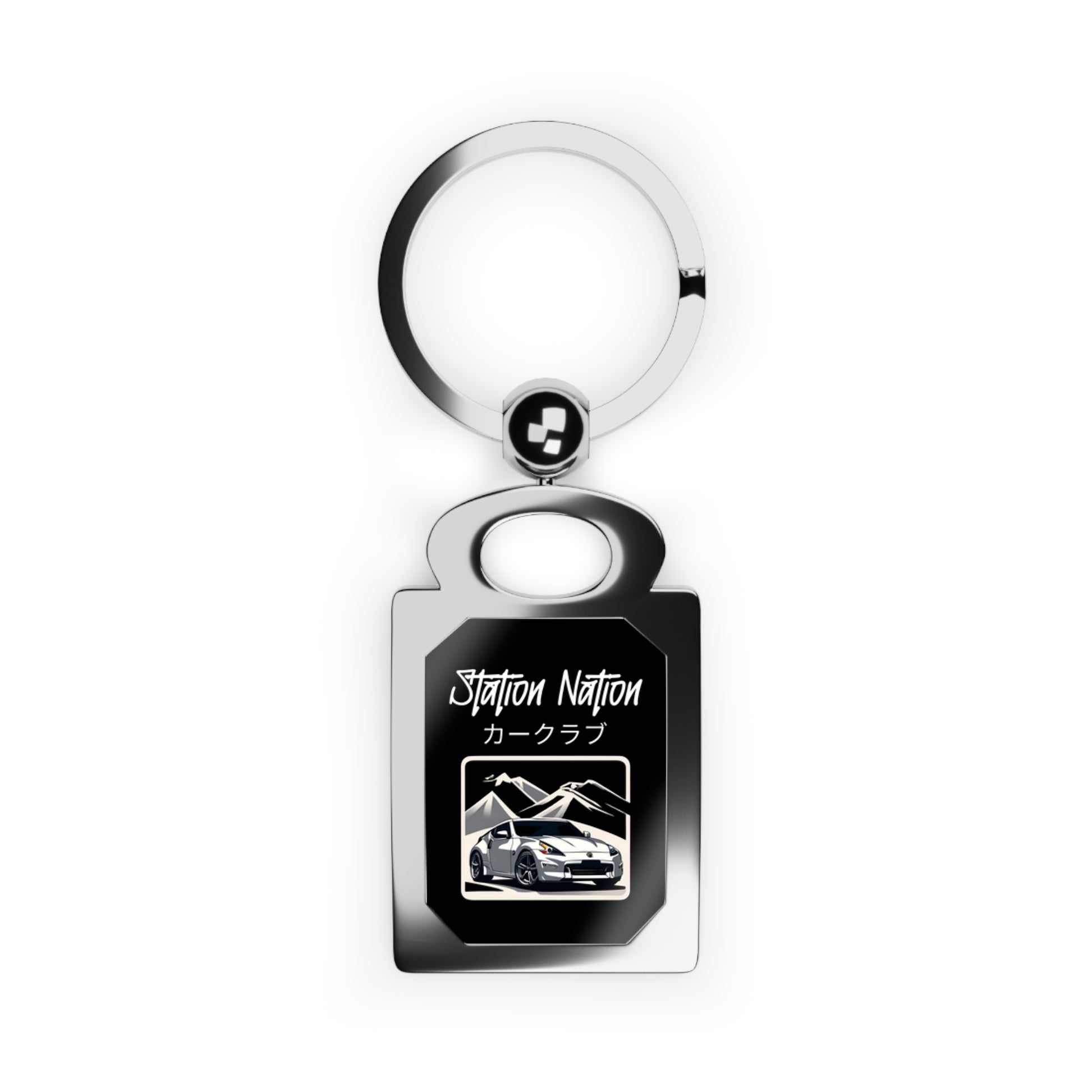 Station Nation Keychain One size Glossy Silver Printify by The Night Shift Automotive Apparel