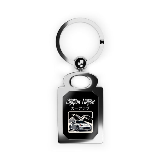 Station Nation Keychain One size Glossy Silver Printify by The Night Shift Automotive Apparel