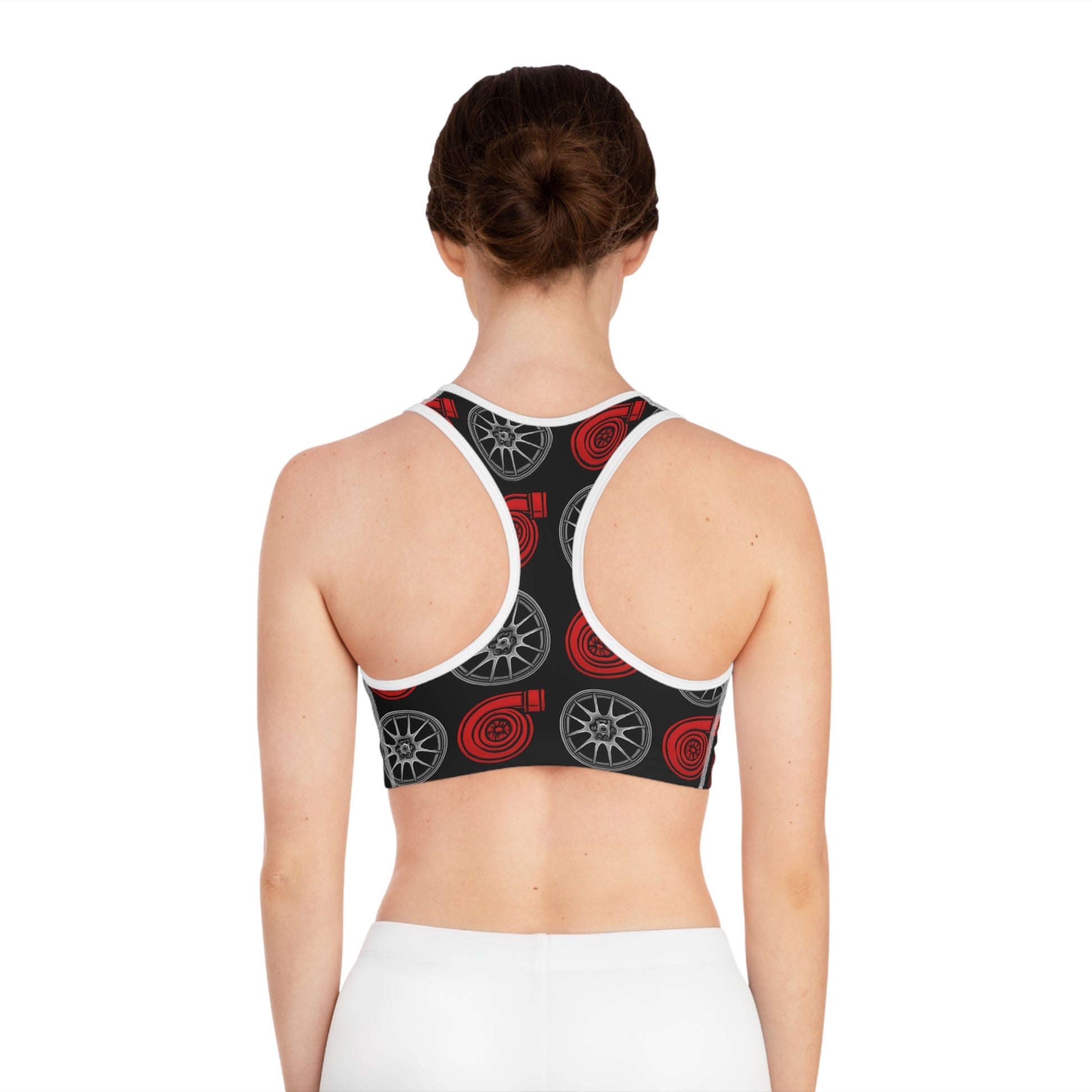 Women's Sports Bra Printify by The Night Shift Automotive Apparel