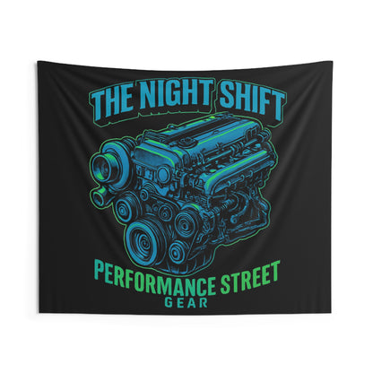 The Night Shift Indoor Wall Tapestries - Shop Banner 60" × 50" Printify by The Night Shift Automotive Apparel