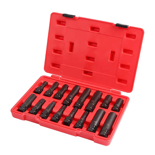16 Pcs Aftermarket Car Wheel Lock Key Master Set-Wheel Lock Removal Tool Kit The Night Shift Performance Street Gear by The Night Shift Automotive Apparel