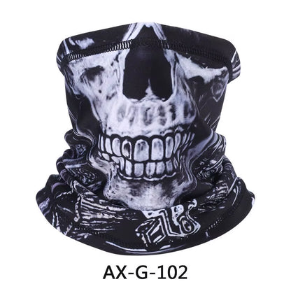 Skull Bandana Fleece Neck Gaiter Half Face Mask