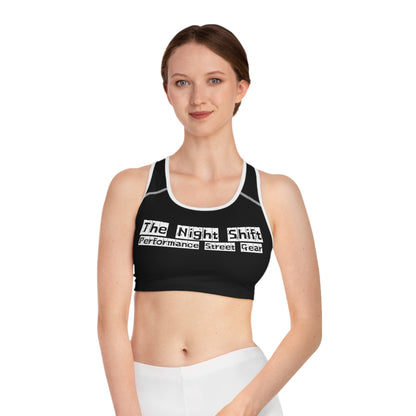 Women's Sports Bra Printify by The Night Shift Automotive Apparel
