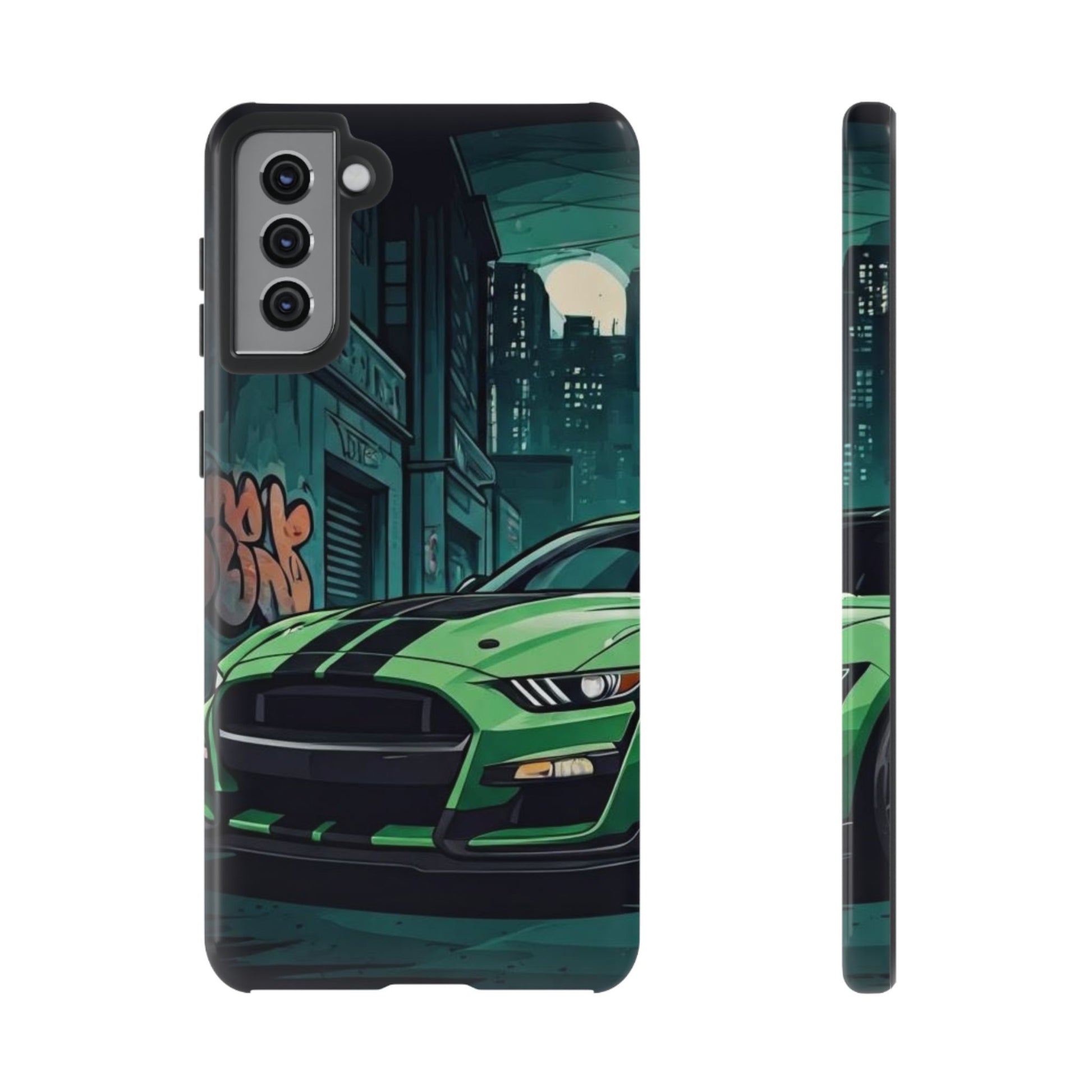 Ford Mustang Shelby GT500 Street Life-Dual Layer Ultra Tough Phone Case Samsung Galaxy S21 Plus Glossy Printify by The Night Shift Automotive Apparel