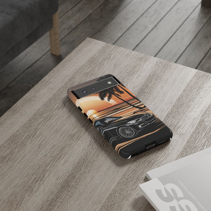 BMW Sunset On The Beach-Dual Layer Ultra Tough Phone Case Google Pixel 6 Glossy Printify by The Night Shift Automotive Apparel